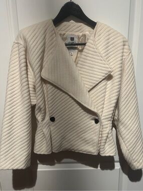Emanuel Ungaro vintage Cream Double-Breasted Coat